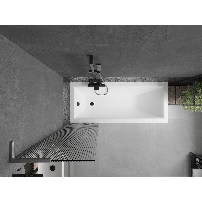 Mexen Next L sprchová zástena na vaňu 1-krídlová 50 x 150 cm, pruhy, gun gray brúsená - 895-050-000-03-09-66