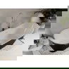 Mexen Celia voľne stojaca vaňa 170 x 75 cm, biela/čierna, preliačkový povrch v zlatej farbe - 52331707575-55