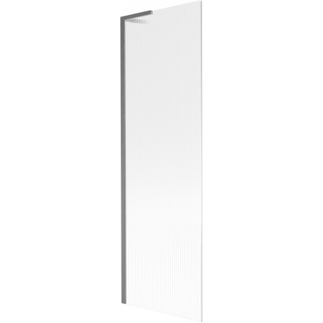 Mexen Next L vaňová zástena 1-krídlová 60 x 150 cm, prúžky, brúsená gun gray - 895-060-000-03-09-66