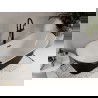 Mexen Celia voľne stojaca vaňa 170 x 75 cm, biela/čierna, čierny prepad - 52331707575-70