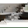 Mexen Celia voľne stojaca vaňa 170 x 75 cm, biela/čierna, prepad gun metal - 52331707575-95