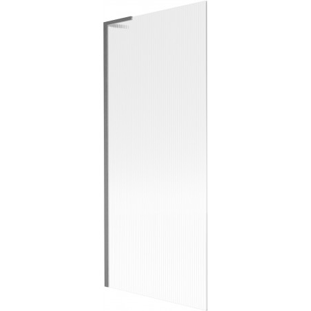 Mexen Next L vaňová zástena 1-krídlová 80 x 150 cm, pásiky, brúsená gun gray - 895-080-000-03-09-66