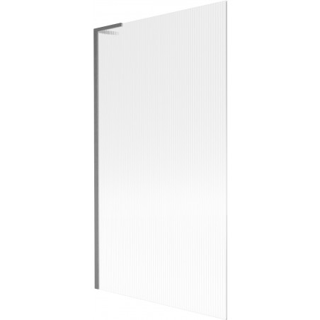 Mexen Next L vaňový paraván 1-krídlový 100 x 150 cm, prúžky, brúsená zbraňová šedá - 895-100-000-03-09-66