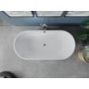 Mexen Luna voľne stojaca vaňa 150 x 75 cm, biela/čierna, prepad chróm - 52031507575-01