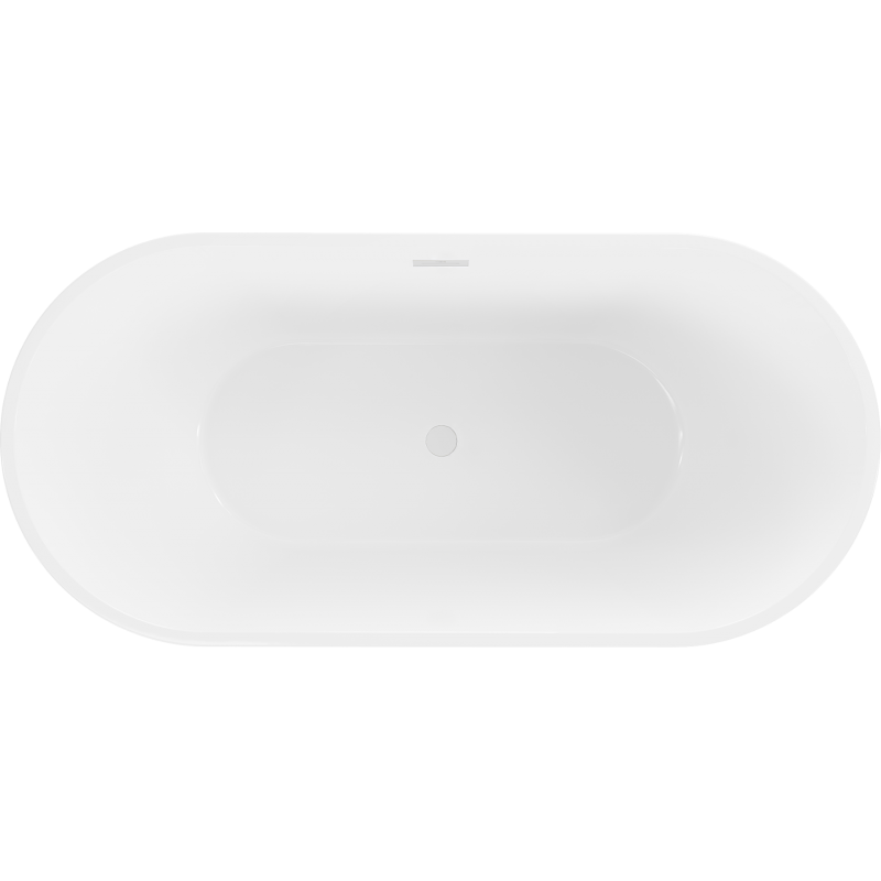 Mexen Luna voľne stojaca vaňa 150 x 75 cm, biela/čierna, biely prepad - 52031507575-20