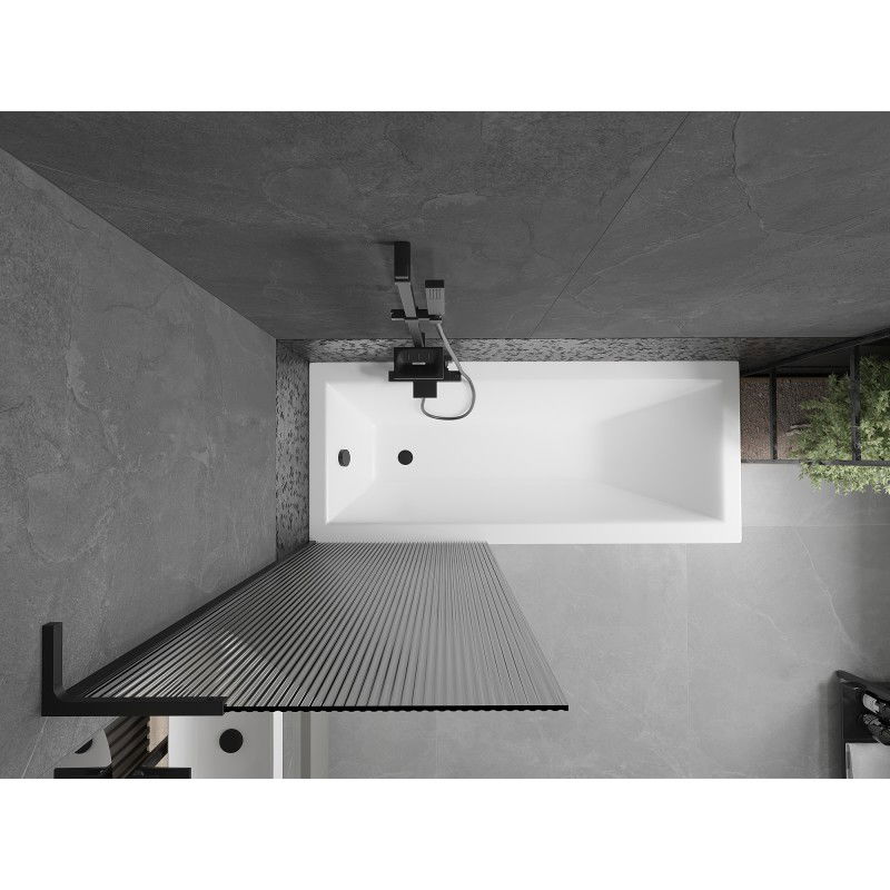 Mexen Next L vaňová clona 1-krídlová 70 x 150 cm, prúžky, čierna - 895-070-000-03-09-70