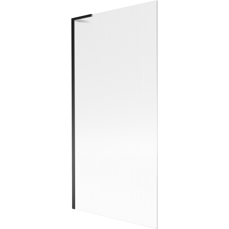 Mexen Next L vaňový paravan jednodielny 90 x 150 cm, prúžky, čierny - 895-090-000-03-09-70