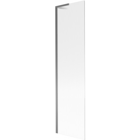 Mexen Next L vaňová zástenka 1-krídlová 50 x 150 cm, pásky, gun metal - 895-050-000-03-09-95