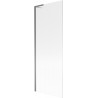 Mexen Next L vaňová zástenka 1-krídlová 70 x 150 cm, prúžky, gun metal - 895-070-000-03-09-95