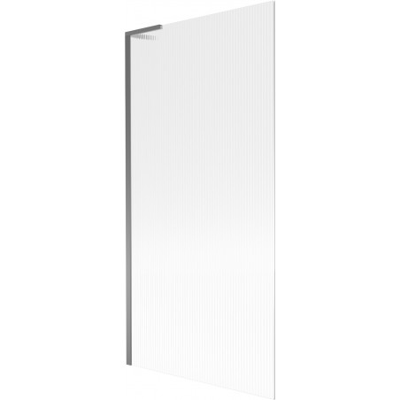Mexen Next L vaňový paraván 1-krídlový 90 x 150 cm, pruhy, gun metal - 895-090-000-03-09-95