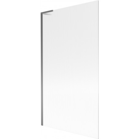 Mexen Next L vaňový paraván 1-krídlový 100 x 150 cm, prúžky, gun metal - 895-100-000-03-09-95