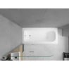 Mexen Vega obdĺžniková vaňa 180 x 80 cm s opláštením a 2-krídlovým paravánom 100 cm, transparentná, chróm - 550118080X901002010?