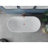 Mexen Luna voľne stojaca vaňa 180 x 80 cm, biela/čierna, prepad z brúseného medi - 52031808075-65