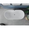 Mexen Luna voľne stojaca vaňa 180 x 80 cm, biela/čierna, prepad gun gray brúsený - 52031808075-66
