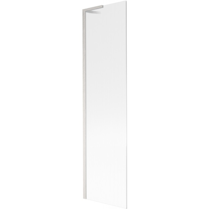 Mexen Next L vaňová zástena, 1-krídlová 50 x 150 cm, pásiky, brúsený nikel - 895-050-000-03-09-97