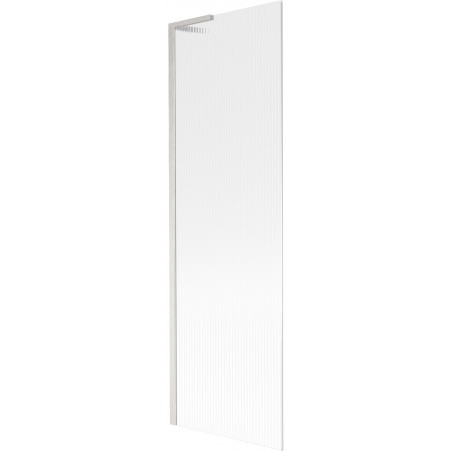 Mexen Next L vaňová zábrana 1-krídlová 60 x 150 cm, prúžky, brúsený nikel - 895-060-000-03-09-97