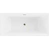 Mexen Nita voľne stojaca vaňa 170 x 80 cm, biela/čierna, zlatý prepad - 52091708075-50