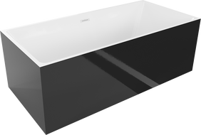 Mexen Nita voľne stojaca vaňa 170 x 80 cm, biela/čierna, prepad biela - 52091708075-20