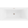 Mexen Nita voľne stojaca vaňa 170 x 80 cm, biela/čierna, prepad ružové zlato - 52091708075-60