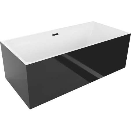 Mexen Nita voľne stojaca vaňa 170 x 80 cm, biela/čierna, prepad čierny - 52091708075-70