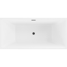 Mexen Nita voľne stojaca vaňa 170 x 80 cm, biela/čierna, čierny prepad - 52091708075-70
