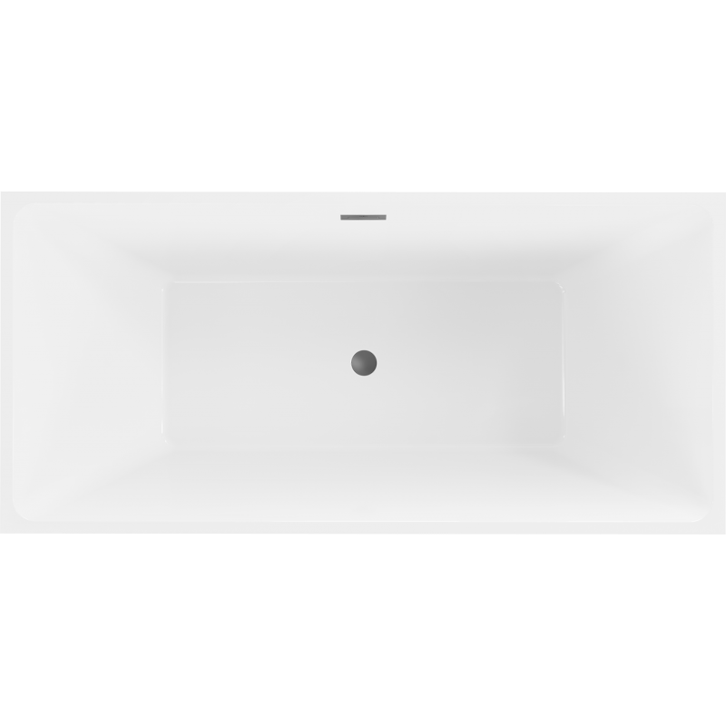 Mexen Nita samostatne stojaca vaňa 170 x 80 cm, biela/čierna, prepad gun metal - 52091708075-95