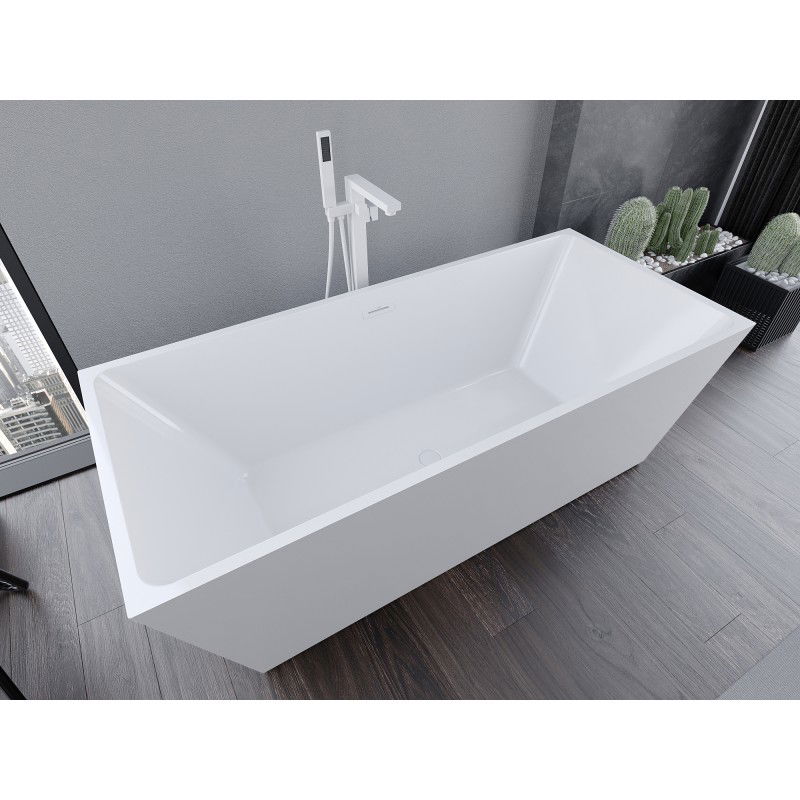 Mexen Lita voľne stojaca vaňa 170 x 75 cm, biela, biely prepad - 52121707500-20