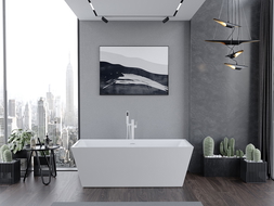 Mexen Lita voľne stojaca vaňa 170 x 75 cm, biela, biely prepad - 52121707500-20