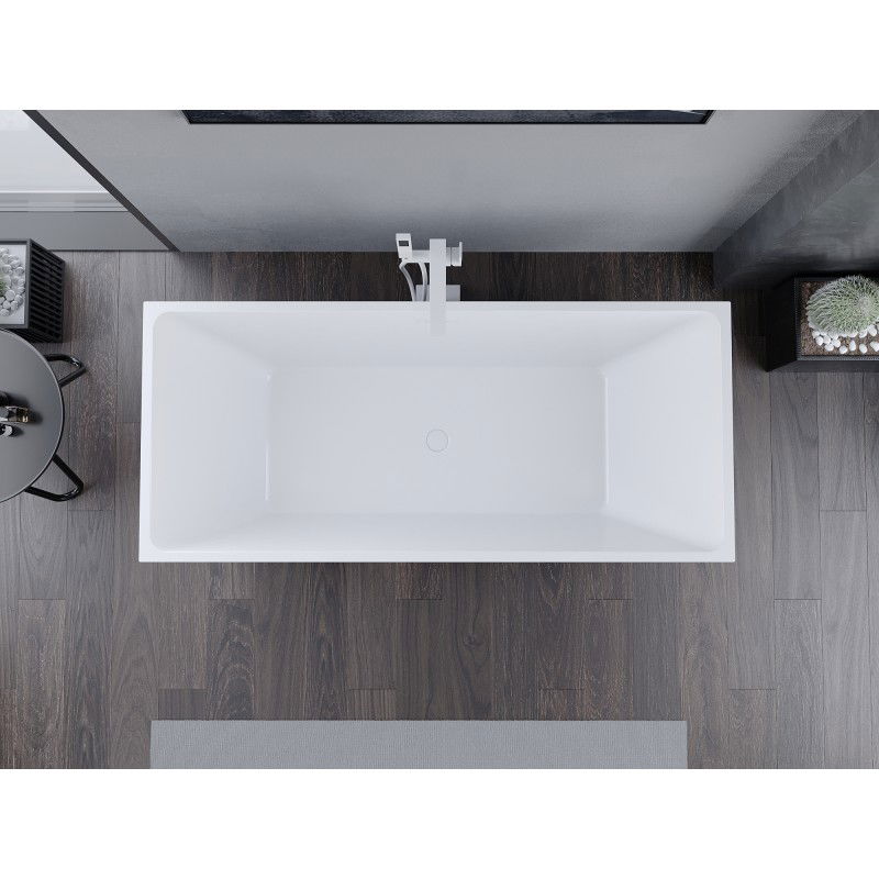 Mexen Lita voľne stojaca vaňa 170 x 75 cm, biela, biely prepad - 52121707500-20