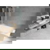 Mexen Vega obdĺžniková vaňa 180 x 80 cm s obkladom a 3-krídlovou zástenou 120 cm, transparentnéné, čierna - 550118080X9012037000