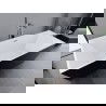 Mexen Lita voľne stojaca vaňa 170 x 75 cm, biela/čierna, odtok chróm - 52121707575-01