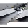 Mexen Lita voľne stojaca vaňa 170 x 75 cm, biela/čierna, preliv zlatý kartáčovaný - 52121707575-55