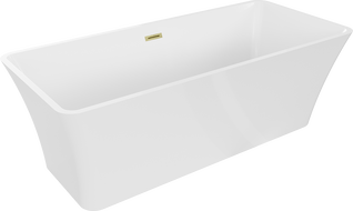 Mexen Tonia voľne stojaca vaňa 170 x 75 cm, biela, prepad zlatý brúsený - 52171707500-55