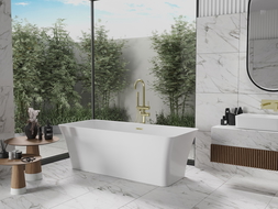 Mexen Tonia voľne stojaca vaňa 170 x 75 cm, biela, prepad zlatý brúsený - 52171707500-55