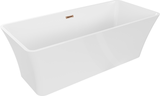 Mexen Tonia vaňa voľne stojaca 170 x 75 cm, biela, preliv ružové zlato - 52171707500-60