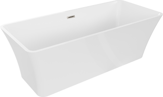 Mexen Tonia voľne stojaca vaňa 170 x 75 cm, biela, prepad brúsený nikel - 52171707500-97