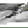Mexen Eos voľne stojaca vaňa 170 x 75 cm, biela, prepad gun metal - 52471707500-95