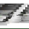 Mexen Eos voľne stojaca vaňa 170 x 75 cm, biela, niklový prepad kartáčovaný - 52471707500-97