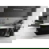Mexen Eos voľne stojaca vaňa 150 x 75 cm, biela/čierna, preliv gun metal - 52471507575-95