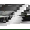 Mexen Eos voľne stojaca vaňa 170 x 75 cm, biela/čierna, preliv gun gray brúsený - 52471707575-66