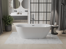 Mexen Roxy voľne stojaca vaňa 170 x 80 cm, biela, prepad gun metal - 51201708000-95