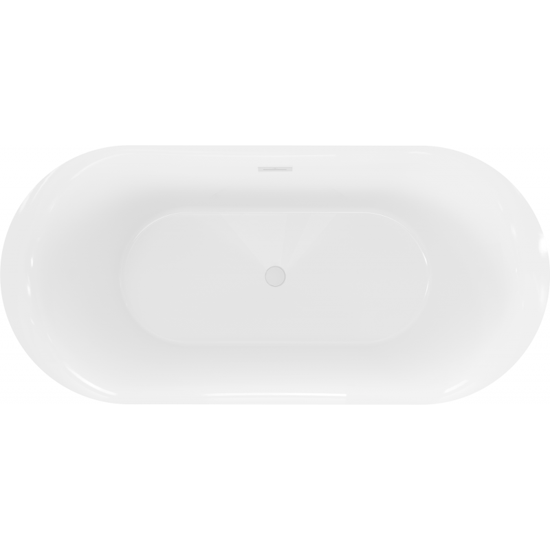 Mexen Roxy voľne stojaca vaňa 170 x 80 cm, biela/čierna, biely preliv - 51201708075-20