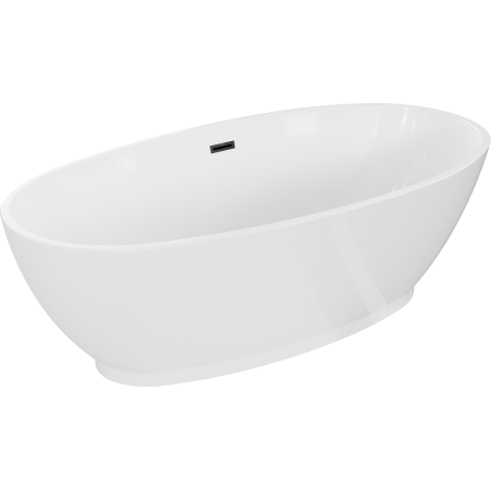 Mexen Bilbao voľne stojaca vaňa 180 x 90 cm, biela, čierny prepad - 51311809000-70