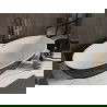 Mexen Bilbao samostatne stojaca vaňa 180 x 90 cm, biela/čierna, odtok chrómovej - 51311809075-01