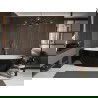 Mexen Bilbao samostatne stojaca vaňa 180 x 90 cm, biela/čierna, odtok chrómovej - 51311809075-01