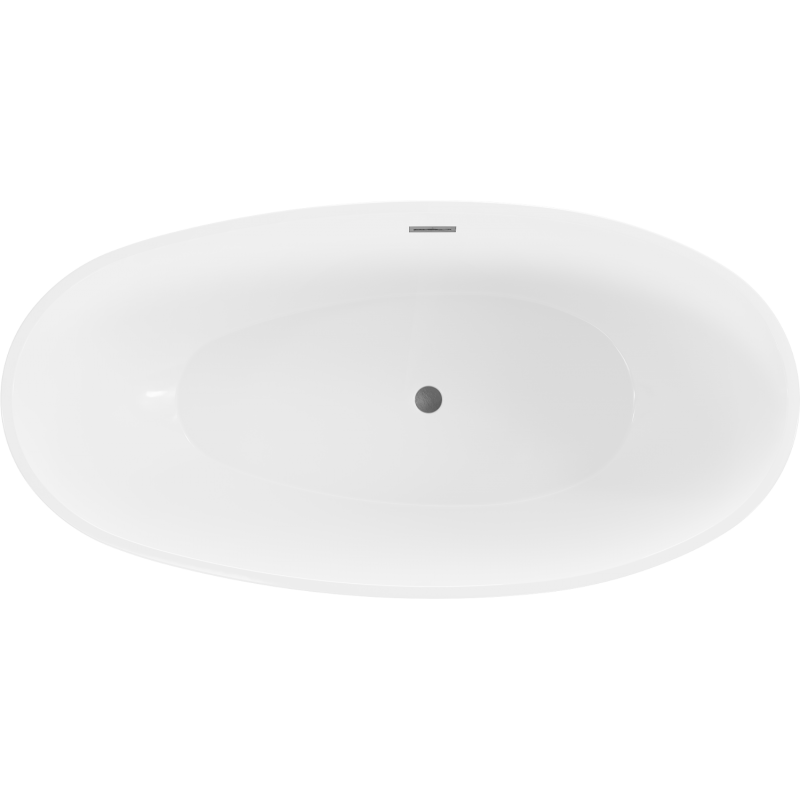 Mexen Bilbao voľne stojaca vaňa 180 x 90 cm, biela/čierna, prepad gun gray brúsený - 51311809075-66