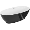 Mexen Bilbao voľne stojaca vaňa 180 x 90 cm, biela/čierna, prepad čierny - 51311809075-70