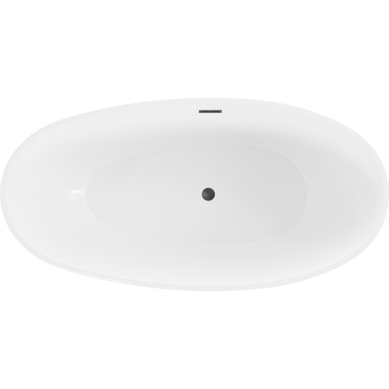 Mexen Bilbao voľne stojaca vaňa 180 x 90 cm, biela/čierna, prepad čierny - 51311809075-70