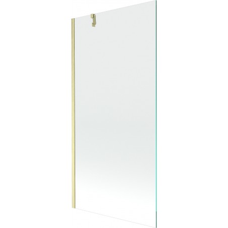 Mexen Next paraván na vaňu 1-krídlový 90 x 150 cm, transparentný, zlatý kartáčovaný - 895-090-000-00-00-55