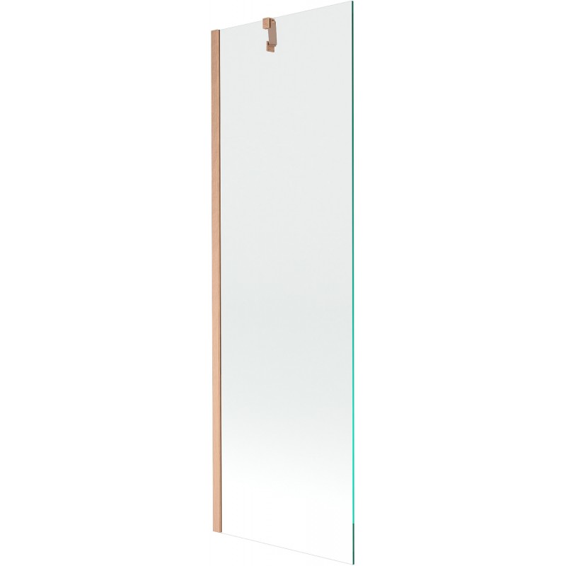 Mexen Next paraván na vaňu 1-krídlový 60 x 150 cm, transparentný, brúsená meď - 895-060-000-00-00-65